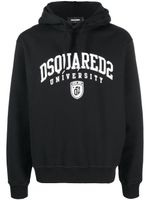 DSQUARED2 hoodie en coton à logo imprimé - Noir