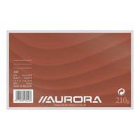 Systeemkaart Aurora 200x125mm lijn met rode koplijn 210gr wit 100 vel | 10 stuks