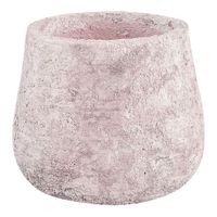 Linzz pink ceramic pot round