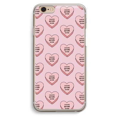 Chicks before dicks: iPhone 6 / 6S Transparant Hoesje