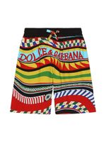 Dolce & Gabbana Kids short de bain à imprimé Carretto - Multicolore