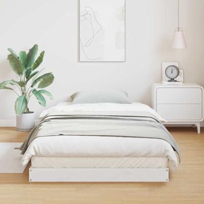 Bedframe Wit 100 x 220 cm Massief grenenhout