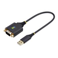 USB-kabel Startech 1P1FFC-USB-SERIAL Zwart 30 cm