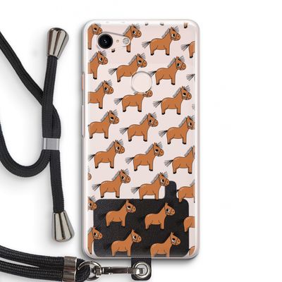 Pony: Pixel 3 Transparant Hoesje met koord