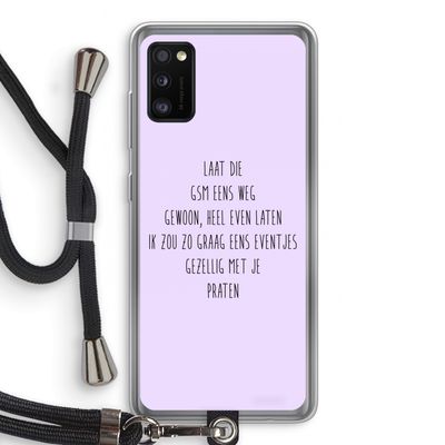 GSM: Samsung Galaxy A41 Transparant Hoesje met koord