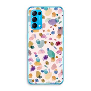 Terrazzo Memphis Pink: Oppo Find X3 Lite Transparant Hoesje