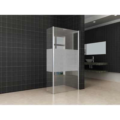 Wiesbaden Zijwand + Hoekprofiel - 400x2000x10mm - NANO - Gedeeltelijk Mat Glas
