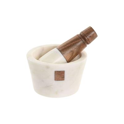 Keuken vijzel Home ESPRIT Marmer Acacia 10 x 10 x 6,5 cm