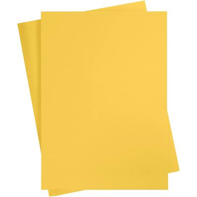 Creativ Company Gekleurd karton, a2, vel 420x594 mm, 180 gr, sun yellow, 10 vel/ 1 doos