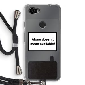 Alone: Pixel 3a Transparant Hoesje met koord