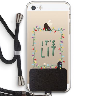 It's Lit: iPhone 5 / 5S / SE Transparant Hoesje met koord
