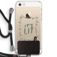 It's Lit: iPhone 5 / 5S / SE Transparant Hoesje met koord