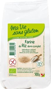 Rijstmeel halfvolkoren glutenvrij bio