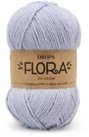 Drops Flora Uni Colour 14 IJsblauw