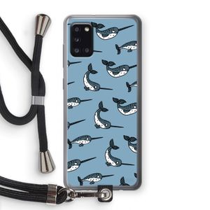 Narwhal: Samsung Galaxy A31 Transparant Hoesje met koord