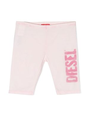 Diesel Kids short à logo imprimé - Rose
