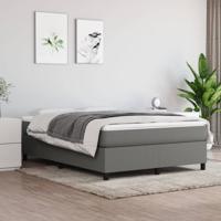 Boxspring bed stof donkergrijs 140x200 cm