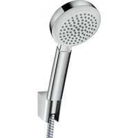 Hansgrohe Crometta 100 Porter`S badset met Crometta 100 Vario handdouche met wandhouder met MetaflexC doucheslang 125cm wit/chroom 26666400 - thumbnail