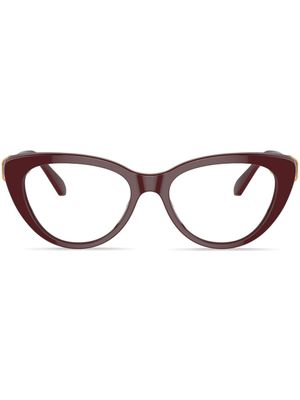 Swarovski lunettes de vue à monture papillon - Rouge