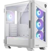 MSI MPG Velox 100R Midi-tower PC-behuizing Wit 3 voorgeïnstalleerde LED-ventilators, 1 voorgeïnstalleerde LED-ventilator, Zijvenster, Stoffilter