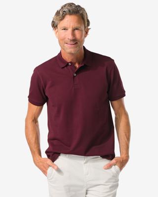 HEMA Herenpolo Pique Donkerrood (donkerrood)