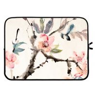 Japanse bloemen: Laptop sleeve 15 inch