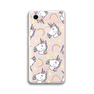 Rainbow Unicorn: Google Pixel 3 XL Transparant Hoesje