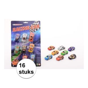 Race auto setje van 16 stuks   -