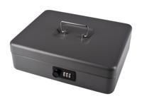 Geldkist pavo cijferslot 300x240x90mm donkergrijs | 4 stuks