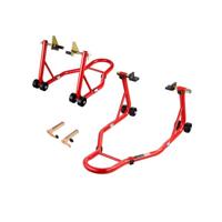 VEVOR Motorfietsstandaard Voor- en Achterspoolift Paddock Swingarm Rood 385kg