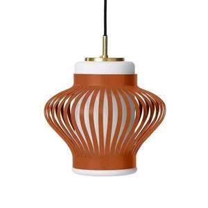 Warm Nordic Opal Lamella hanglamp Ø26 rusty red