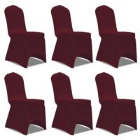 VidaXL Stoelhoes stretch bordeauxrood (6 stuks)