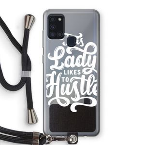 Hustle Lady: Samsung Galaxy A21s Transparant Hoesje met koord