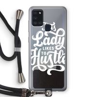 Hustle Lady: Samsung Galaxy A21s Transparant Hoesje met koord