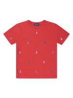 POLO RALPH LAUREN KIDS t-shirt en coton à logo brodé - Rouge - thumbnail