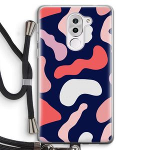 Memphis Shapes Pink: Honor 6X Transparant Hoesje met koord