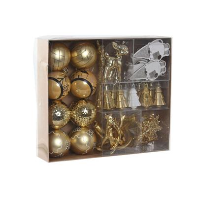 Kerstballen Home ESPRIT Gouden Polyethyleen 28 x 6 x 24 cm (55 Onderdelen)