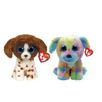 Ty - Knuffel - Beanie Boo's - Muddles Dog & Max Dog - thumbnail