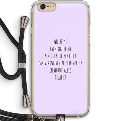 Relatief: iPhone 6 PLUS / 6S PLUS Transparant Hoesje met koord