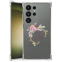 Samsung Galaxy S24 Ultra Stevig | Bumper Hoesje | Boho Text