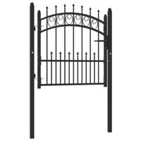 Poort met speerpunten 100x100 cm staal zwart Poort met speerpunten 100x100 cm staal zwart