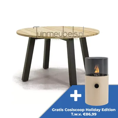 Tuintafel Derby Teak 130 Rond