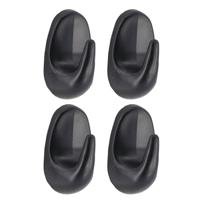 Plakhaakjes 4x stuks?- 3 x 2 x 4,5 cm - Zelfklevende ophang haakjes - kunststof - zwart - keuken Plakhaakjes 4x stuks?- 3 x 2 x 4,5 cm - Zelfklevende ophang haakjes - kunststof - zwart - keuken