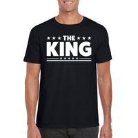 The King fun t-shirt voor heren zwart 2XL  -