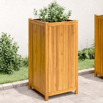 VidaXL Plantenbak met voering 50x50x100 cm massief acaciahout