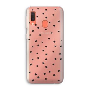 Kleine kattenkopjes: Samsung Galaxy A20e Transparant Hoesje