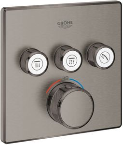 Grohe Grohtherm Smartcontrol Afbouwdeel Thermostaat Hard Graphite Geborsteld