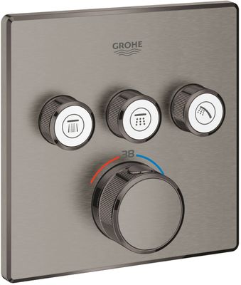 Grohe Grohtherm Smartcontrol Afbouwdeel Thermostaat Hard Graphite Geborsteld