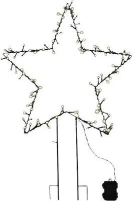 Luca Lighting LED tuinsteker ster 100 lampjes donker groen Ø 55 x 79cm