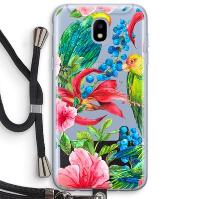 Papegaaien: Samsung Galaxy J5 (2017) Transparant Hoesje met koord